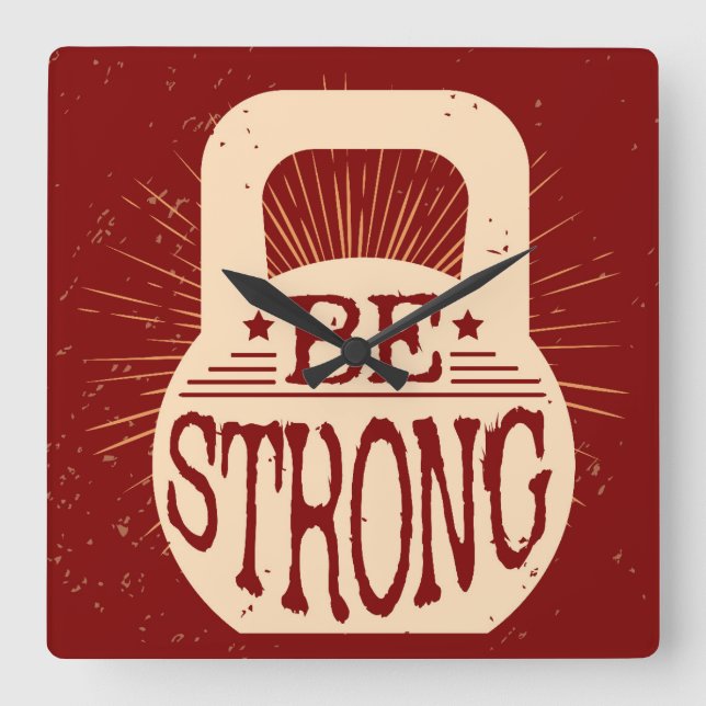 Reloj Cuadrado Sea fuerte (Anverso)