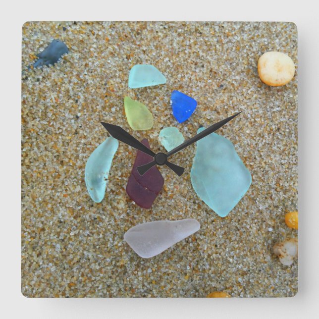 Reloj Cuadrado Sea Glass Group (Anverso)