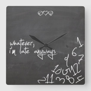 Reloj Cuadrado sea lo que sea, estoy atrasado en Anyways - escrit