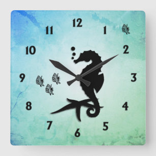 Reloj Cuadrado Seahorse Into the Green Chiffon