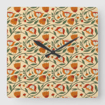 Seamless floral pattern in beige background
