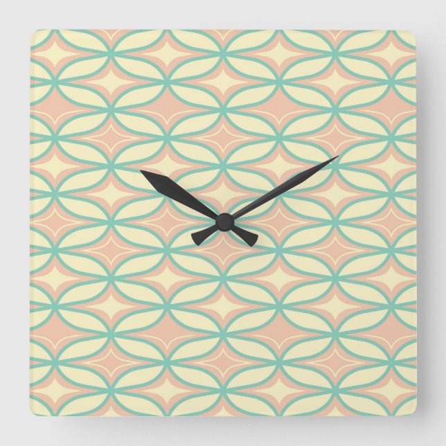 Reloj Cuadrado  Seamless geometric pattern in diamond shapes  (Anverso)