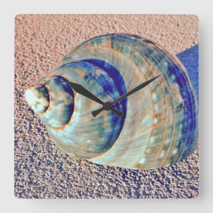 Reloj Cuadrado Seashell de Welk del mar