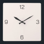 Reloj Cuadrado Seashell White FFF5EE - Opción para agregar nombre<br><div class="desc">Agregue un nombre, iniciales o algún texto, o mantenga el color solo. Coordenadas de color con otros elementos del almacén basadas en el nombre y el código HEX (triplete hexadecimal de seis dígitos) mostrado. Utilice este código para mezclar, hacer coincidir y personalizar de cualquier otro elemento para ir con esto,...</div>