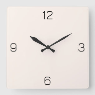 Reloj Cuadrado Seashell White FFF5EE - Opción para agregar nombre