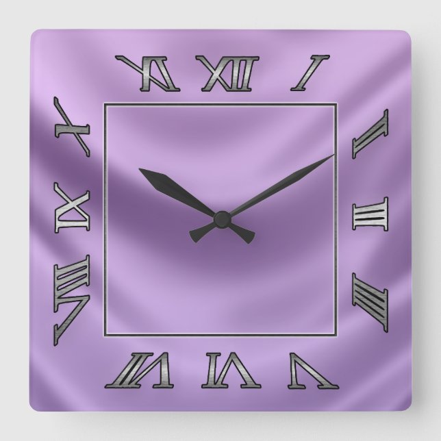 Reloj Cuadrado seda suave - púrpura (Anverso)