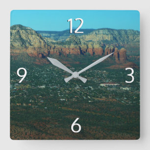 Reloj Cuadrado Sedona y Coffee Pot Rock desde arriba