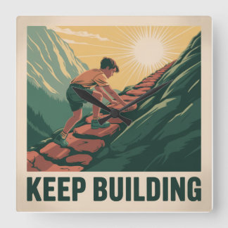 Reloj Cuadrado Seguir Construyendo