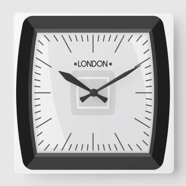 Reloj Cuadrado Semi Square London (Anverso)