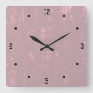 Reloj Cuadrado Sencillo y moderno malva rosa abstracto