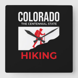 Reloj Cuadrado Senderismo en Colorado – El Estado del Centenario