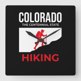 Reloj Cuadrado Senderismo en Colorado – El Estado del Centenario
