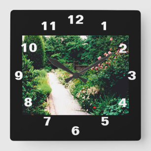 Reloj Cuadrado Sendero del Jardín