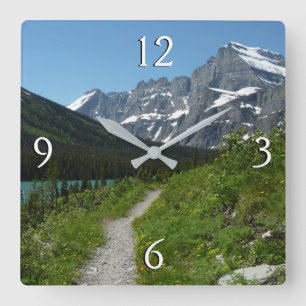 Reloj Cuadrado Sendero Josephine Lake con Monte Guild en Glacier