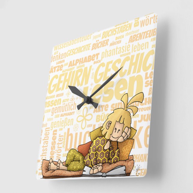 Reloj Cuadrado Senta - Buch /  (Ángulo)