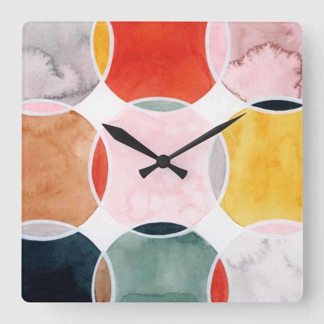 Reloj Cuadrado Sentido - Patrón circular (Anverso)