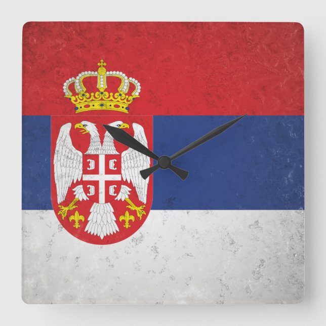 Reloj Cuadrado Serbia (Anverso)