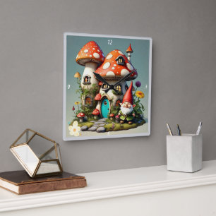 Reloj Cuadrado "Serenity Garden Haven"