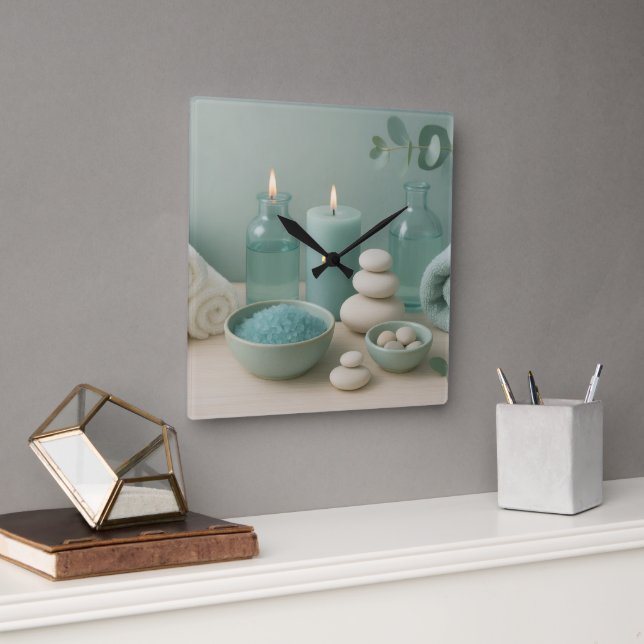 Reloj Cuadrado Serenity Wall Clock (Oficina)
