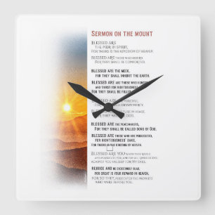 Reloj Cuadrado Sermón de Jesús en el Monte - Mateo 5