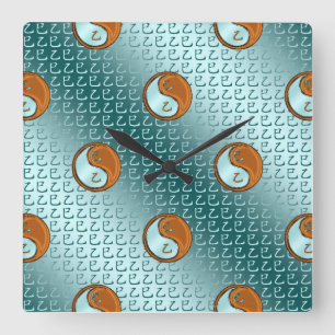 Reloj Cuadrado Serpiente de Madera
