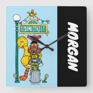 Reloj Cuadrado Sesame Street   Agrega tu nombre