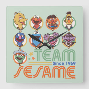 Reloj Cuadrado Sesame Street   Equipo Sesame Desde 1969