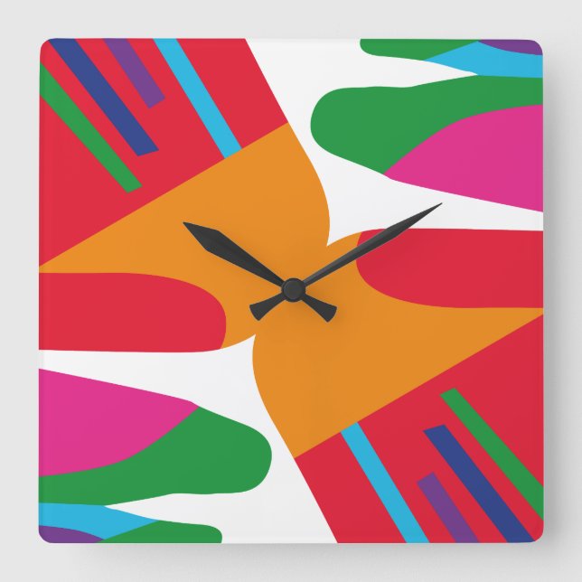 Reloj Cuadrado Shadows New Street Cars by Masanser Pixelat (Anverso)