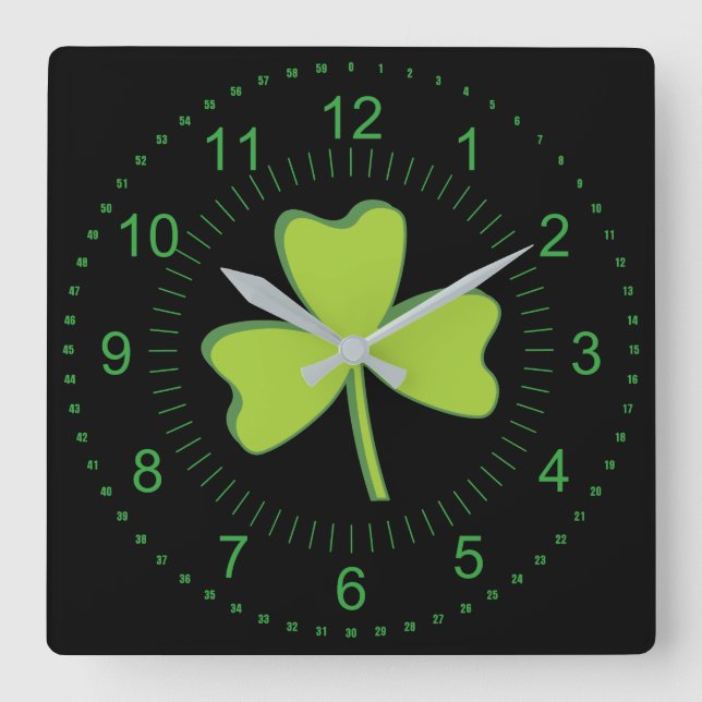 Reloj Cuadrado Shamrock (Anverso)