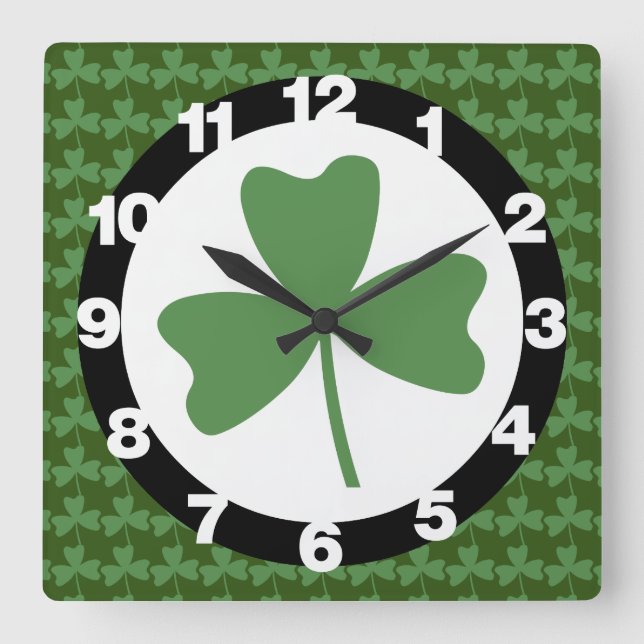 Reloj Cuadrado Shamrock (Anverso)