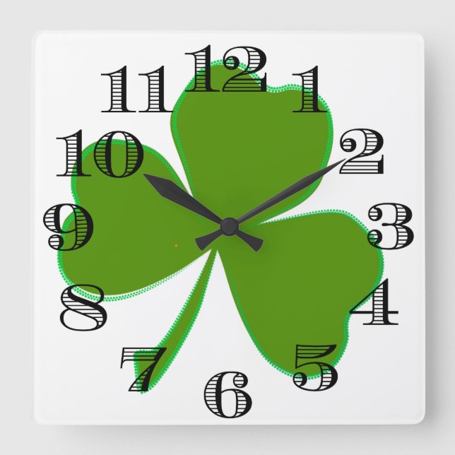 Reloj Cuadrado Shamrock Clock (Anverso)