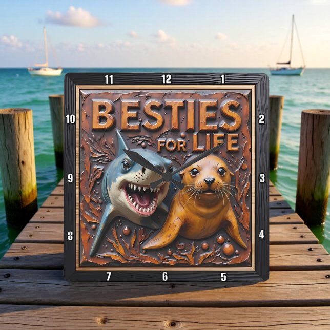 Reloj Cuadrado Shark Seal Close Up (Subido por el creador)