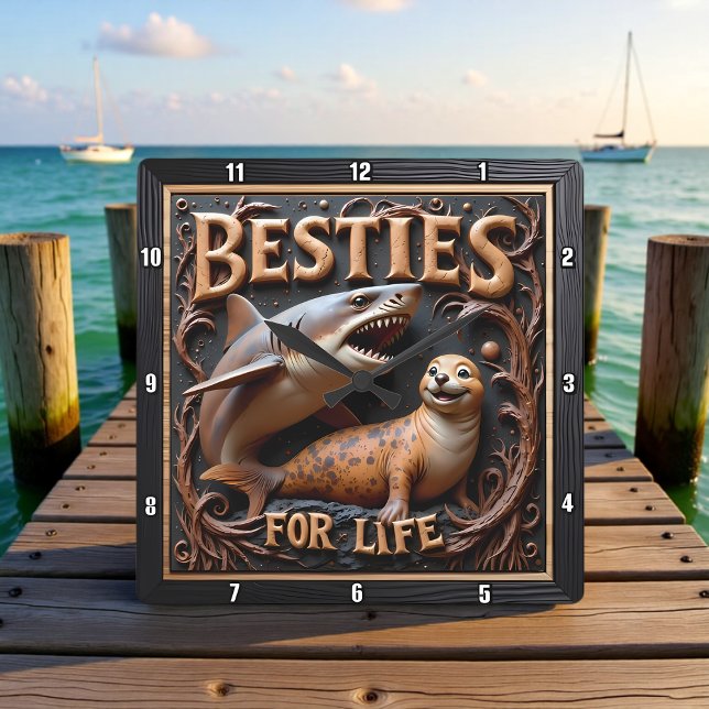 Reloj Cuadrado Shark Seal Dark Ocean (Subido por el creador)