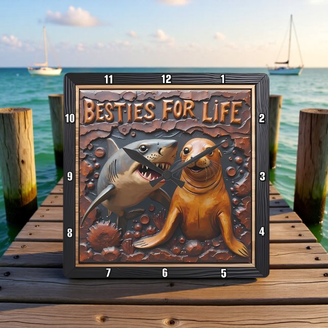 Reloj Cuadrado Shark Seal Dark Water (Subido por el creador)