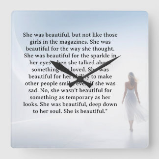 Reloj Cuadrado She was beautiful quote
