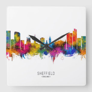 Reloj Cuadrado Sheffield England Skyline