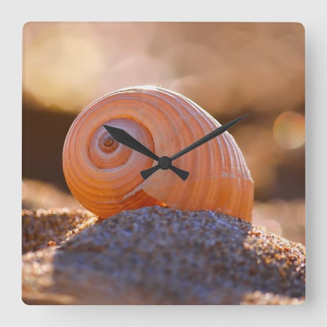 Reloj Cuadrado Shell Bokeh |Grecia (Anverso)