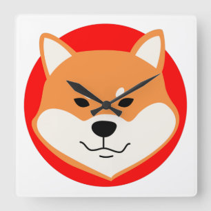 Reloj Cuadrado Shiba Inu Original Wall Clock