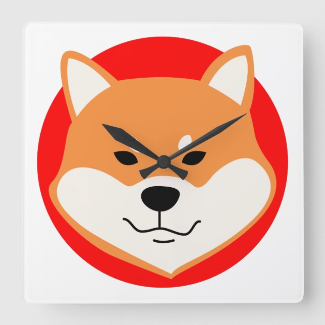 Reloj Cuadrado Shiba Inu Original Wall Clock (Anverso)