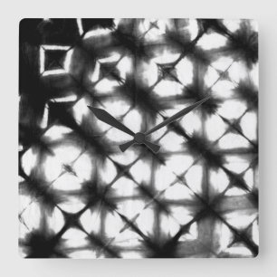 Reloj Cuadrado Shibori gráfico I