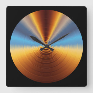 Reloj Cuadrado Shimmer metalizado