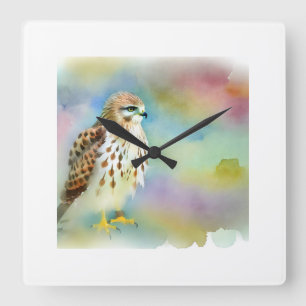 Reloj Cuadrado Shorttailed Hawk 131024AREF137 - Watercolor