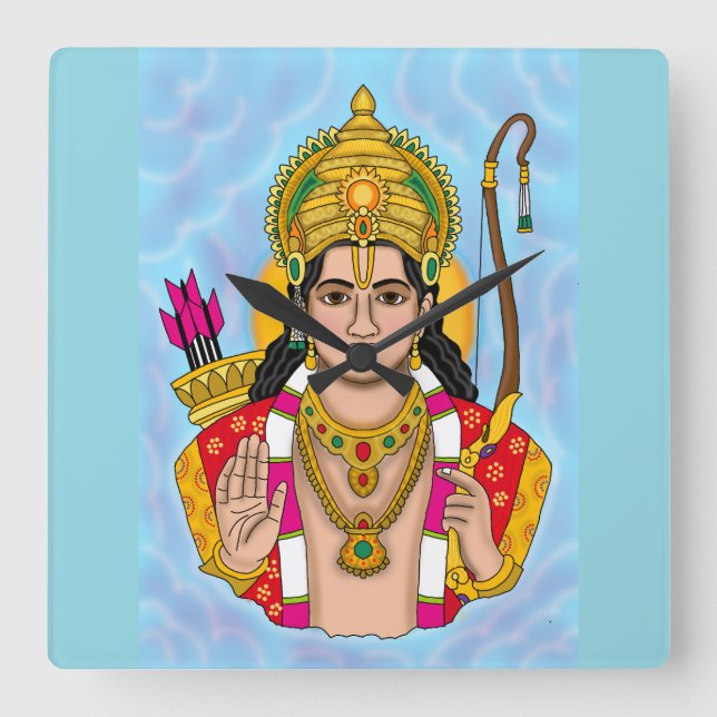 Reloj Cuadrado Shree Ram Wall Clock (Anverso)