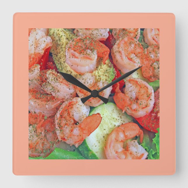 Reloj Cuadrado Shrimp Salad  (Anverso)