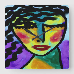 Reloj Cuadrado Siempre que el arte abstracto original