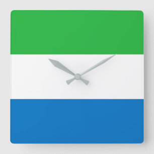 Reloj Cuadrado Sierra Leone Flag