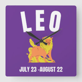 Reloj Cuadrado Signo de estrella de Leo