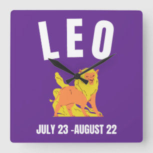 Reloj Cuadrado Signo de estrella de Leo