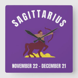Reloj Cuadrado Signo de estrella de Sagittarius