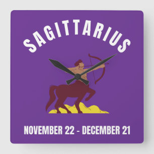Reloj Cuadrado Signo de estrella de Sagittarius